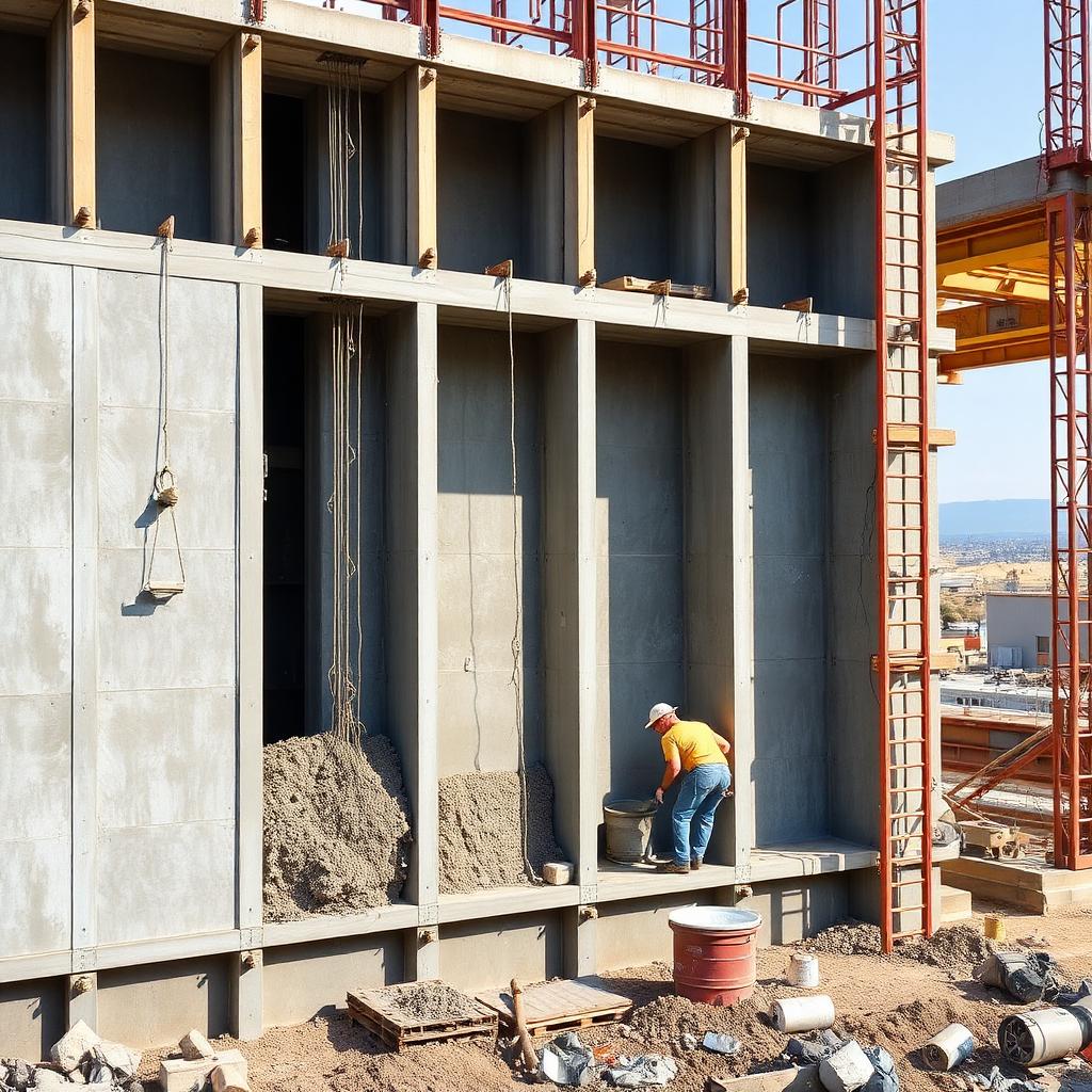 Paredes de Concreto — obra em execução