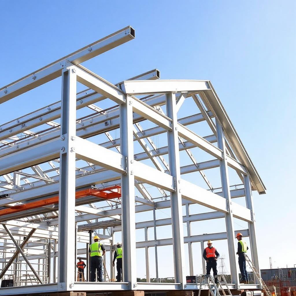 Steel Frame — obra em execução